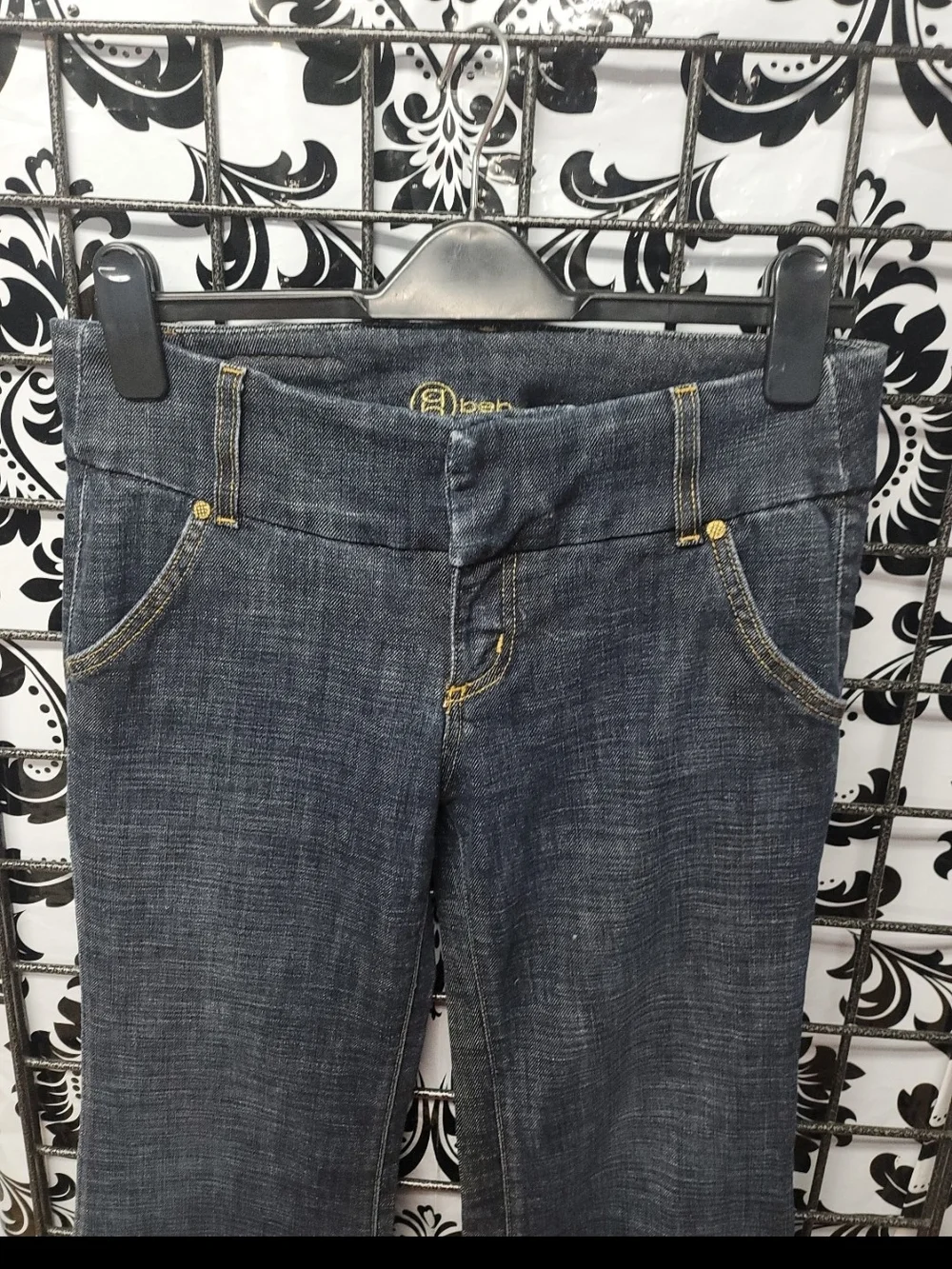 bebe Dark Blue Flared Wide-Leg Jeans - Picture 2 of 5